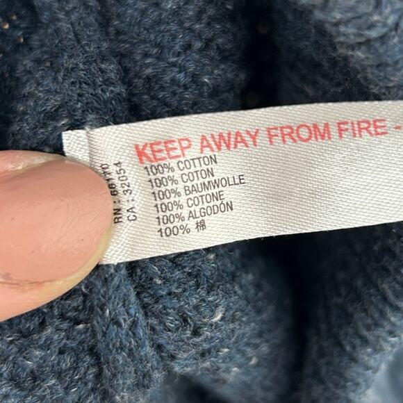 Free People Beach Blue Knit Hailee Pants Boho Bohemian Cozy Casual Small - Picture 7 of 7